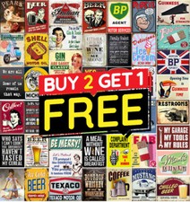 Listing image for Mini Metal tin Sign Plaque Bar Pub Vintage Retro Wall Decor Poster Home Club.