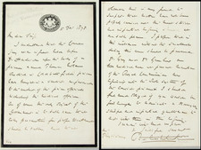 Listing image for PRISON reform - 1878 - rare letter - bread and water diet - Victorian punishment
