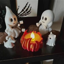 Listing image for 1 Set Halloween Ghost Campfire Decor Spooky Outdoor Party Haunted House Props