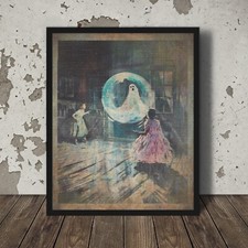 Listing image for Vintage GHOST PARANORMAL Wall Art, Seance Haunted House Poster, Halloween Decor