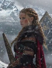 Listing image for Celtic Priestess Lore Keeper Druid Storyteller Mysterious Giclée 8.5X11 Print