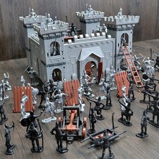 Listing image for Medieval Castle Toy Playset Knights Soldiers DIY Assembled Castle Model Kit
