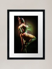 Listing image for Green Lady Framed Art Print Framed Wall Art Poster Canvas Print Picture