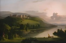 Listing image for Scotland Highland Castle Landscape Print Unframed Canvas Wall Art 40 x 60cm