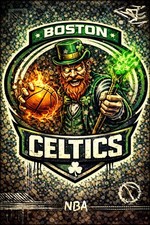 Listing image for BOSTON CELTICS Basketball NBA Fantasy Wall Art Fan Gift Poster Canvas Home Decor