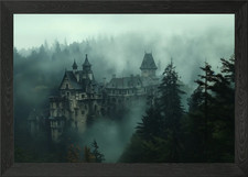 Listing image for Medieval castle in mist Framed Wall Art Poster Canvas Print Picture