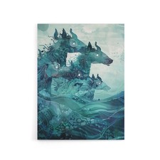 Listing image for Scottish Folklore Sea Kelpies Canvas Wall Art Print