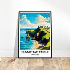 Listing image for Dunnottar Castle Travel Print Dunnottar Castle Poster Scottish Art Print
