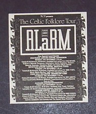 Listing image for The Alarm The Celtic Folklore Tour 1987 Mini Poster Type Concert Ad Promo Advert