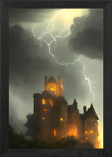 Listing image for Medieval Castle Framed Wall Art Poster Canvas Print Picture