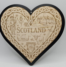 Listing image for Scotland Wall Hanging Sign - Scottish Decor - Engraved - Heritage images - Gift