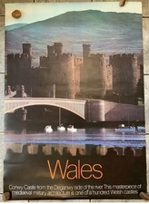 Listing image for Conwy Castle Snowdonia Eryri Wales Tourist Board Original Vintage Poster Welsh
