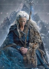 Listing image for Cailleach Celtic Winter Goddess Art Print Winter Witch Scottish Folklore AH01