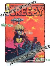 Listing image for Tin Sign 1970 Horror Comic Haunted Harvest Scarecrow pub walls
