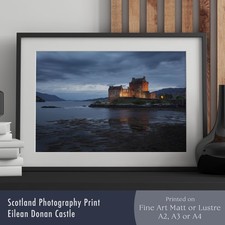 Listing image for Eilean Donan Castle Print – Scottish Highlands Photography Wall Art
