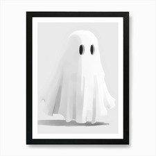 Listing image for Ghost Art Print Framed Wall Art Poster Canvas Print Picture