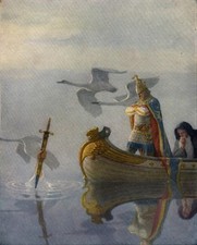 Listing image for King Arthur N. C. Wyeth Circa 1922 Arthurian Legend Art Print to Frame